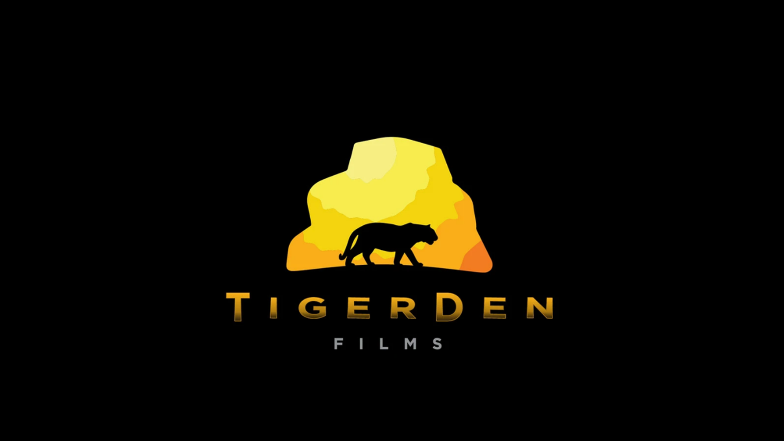 Tigerden Films branding case study with logo identity on a black and gold visual system